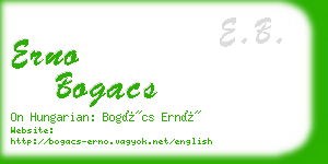 erno bogacs business card